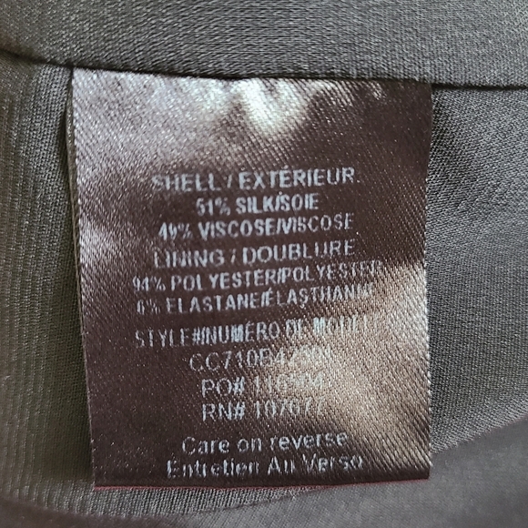 Alice + Olivia Fabiola Black Silk Blend Floral Asymmetric Dress Women's Size 8 - Picture 14 of 16